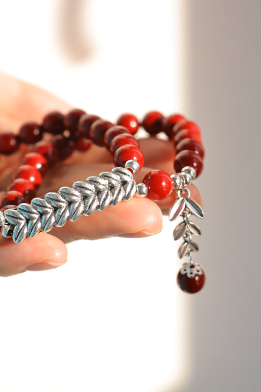 Double Wheat Ear Safety Talisman Bracelet
